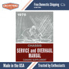 Service Manual for 1970 Camaro Chassis and Overhaul