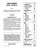 Service Manual for 1984 Chevrolet Camaro