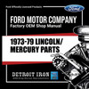 Digital Parts Manual for 1973-1979 Lincoln, Mercury