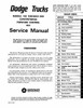 Service Manual for 1972 Dodge Truck 100-800 Service Manual for 1972 Dodge Truck 100-800