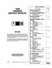 Service Manual for 1986 Pontiac Firebird