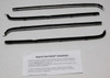 1957-1960 Ford Truck Window Sweeps Felt Kit Weatherstrip Front Left Right 4 pcs Black - Inner Outer Seal Noise Reduction