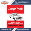 Service Manual for 1965 Dodge Truck 100-700