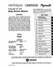 Service Manual for 1974 Plymouth, Chrysler