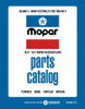 Parts Catalog for 1970-1971 Mopar Car Body and Chassis Parts Catalog (3 Vol)