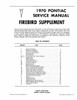 Service Manual for 1970 Pontiac Firebird