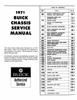 Service Manual for 1971 Buick Chassis All Models