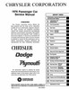 Service Manual for 1976 Plymouth, Chrysler, Dodge Chassis, Body & Electrical