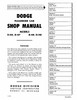 Service Manual for 1953 Dodge Car