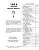 Service Manual for 1971 Pontiac 2 Vol Set