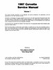 Service Manual for 1997 Chevrolet Corvette
