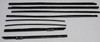 1965 Oldsmobile Cutlass Window Sweeps Felt Kit for Front Rear Black Convertible - 8 Pieces Authentic Weatherstrip Set