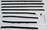 Window Sweeps Felt Kit Belt Line Weatherstrip for 1968 Pontiac GTO Lemans Black Front Rear - Replacement Seal to Reduce