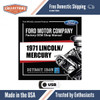 Digital Shop Manual and Resources for 1971 Lincoln Mercury