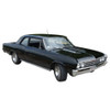 Window Sweeps Weatherstrip for 1966-1967 Chevy Chevelle 2-DR Black Front Rear