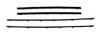 1965 Chevrolet Chevelle Window Sweeps Felt Kit for Coupe - Authentic Inner Weatherstrip Seal Replacement - Made in USA