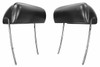 Headrests for 1969 GM A Body, Bucket, Black Reproduction Bucket Seat Pair Headrests for 1969 GM A Body, Bucket, Black Reproduction Bucket Seat Pair