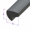 Door Side Seal for Universal Applications 1 Piece EDMP Rubber LP 71