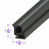 Door Seal for Universal Applications 1 Piece Front EDMP Rubber LP 48-C