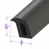 Tailgate Seal for Universal Applications 1 Piece EDMP Rubber LP 48-F