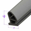 Roof Rail Seal for Universal Applications 1 Piece Rear EDMP Rubber LP 120-FA