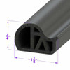 Door Seal for Universal Applications 1 Piece EDMP Rubber LP 123-V
