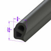 Door Seal for Universal Applications 1 Piece EDMP Rubber LP 48-J