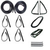Ford F-Series Door Seal Window Sweeps Channel Kit with Weatherstrip Trim Groove for 73-79 Vehicles - Front & Rear, Left/Right