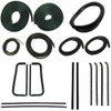 Door Seal Window Sweeps Channel Kit, w/ Trim Groove And Metal Framed Door Glass