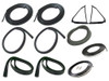 Door Seal Window Sweeps Channel Kit for 87-91 Ford F-Series, Weatherstrip Trim Groove, Front & Rear, Left & Right
