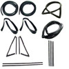 Door Seal Window Sweeps Channel Kit, With Trim Groove, Small Rear Window
