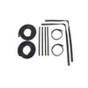 Door Seal Window Sweeps Channel Kit for 1972-1977 Dodge D100 D200 D300 - Left & Right 10-Piece Set - High Quality US Made