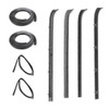 Rear Door Seal Window Sweeps Channel Kit for 1973-1980 Chevy/GMC, Left & Right 8pc, US-made, high quality, lifetime warranty