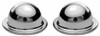 Bucket Seat Chrome Hinge Pin Cover for 1964-1965 GM A Body, Bucket, Pair