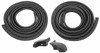 Door Jamb Windlace Kits for 1966-1967 Pontiac GTO, LeMans, Tempest A-Body Black
