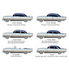 Headliner for 1967-68 Plymouth Sport Fury Hardtop Fastback Perforated