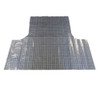 Trunk Floor Mat Cover for 1966 Dodge Monaco and Polara Hardtop, Gray Herringbone Vinyl, US-made, OEM Quality.