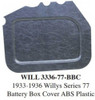 1933-1936 Willys Series 77 Battery Box Cover ABS Plastic
