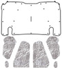 Hood Insulation Pad Heat Shield for 1983-88 Ford Bronco Under Hood Cover Smooth