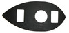 Rear View Mirror Mounting Pad for Cadillac - Product Visual with Key Elements - Rubber the Right Way.