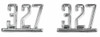 Fender Emblem for 1965-1967 Chevrolet Chevelle, El Camino 327, Pair