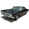 Headliner for 1965-1966 Chevrolet Impala 2 Door Hardtop Vinyl Star Black Star Vinyl With Sail Panels