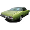 Headliner for 1970-1972 Oldsmobile Cutlass 2 Door Hardtop Vinyl Non-Perforated Black Non Perforated Vinyl