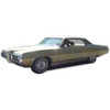 Headliner for 1969-1970 Pontiac Catalina 4 Door Sedan Vinyl Non-Perforated Black Non Perforated Vinyl With Sails