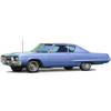 Headliner for 1967-1968 Dodge Polara, Monaco 2 Door Hardtop Vinyl Perforated Black Perforated Vinyl