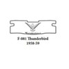 Trunk Floor Mat Cover for 1958-1959 Ford Thunderbird Convertible, Large Plaid Rubber Material, US Manufactured.