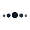Rear Step Bumper Sealed Caps 5 Pc Kit for 2000-2015 Toyota Tacoma