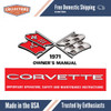 1971 Chevrolet Corvette Owner's Manual - COLOR