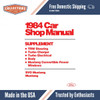 1984 Ford Mustang & SVO Shop Manual Supplement - TRW Steering, Body, Turbocharger, Convertible