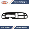 Dash Bezel Cap Cover Skin Overlay Black for 1998-2002 Dodge Ram